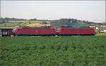185 118 und 185 120 bei Henschiken, Juni 2025.