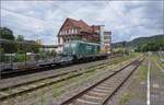 188 062 der CFL Cargo mit dem Motiv 'Ameise' in Weinheim. Juli 2024.