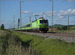 Flixtrain mit 193 431. Schliengen, Juli 2024.