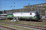 ELL 193 241 steht in Singen auf dem Platz, der einst f�r die G�ubahnloks reserviert war. April 2026.
