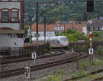 ICE 3 - 403 036 'Ingolstadt' auf der Rhein-Neckar-Bahn. Weinheim, Juli 2024.