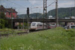 '412 093' ICE 4 Triebzug 9493 auf der Rhein-Neckar-Bahn. Weinheim, Juli 2024.