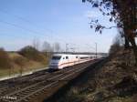 402 016-0 „Dessau“ + 402 011-1 „Uelzen“ als ICE 622 Mnchen - Dortmund bei Fahlenbach.