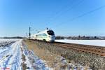 411 062-5  Valingen an der Enz  als ICE 27 Dortmund - Wien kurz vor Moosham.