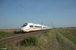 408 022  Waldecker Land  als ICE 513 Köln HBF - München HBF bei Frankenthal.