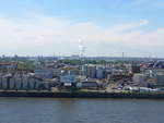 (204'901) - Im Hamburger Hafen an der Elbe am 11.