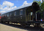 175 Jahre Eisenbahn in Nrdlingen / 55 Jahre Bayrisches Eisenbahnmuseum.

Donnerbchse 3. Klasse Mnchen 73 752. Mai 2024.