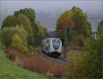 IC 483 Z�rich - Stuttgart-Vaihingen mit 147 580 verl�sst Spaichingen. Oktober 2026.
