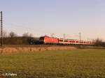 146 240-7 wieder auf dem Rckweg mit RE Frankfurt/Main bei Thngersheim.