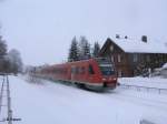 612 086 erreicht Martinzell mit den RE3993 Lindau.