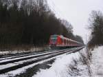 423 077-7 erreicht gleich Geltendorf mit der S7842 S8 Geltendorf.