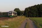 Nachschuss von einer Vogtlandbahn bei Oberteich auf deM Weg nach Schwandorf.