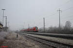 445 als RE54 RE4616 Bamberg - Frankfurt/Main in Waigolshausen. 28.12.24