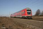 Eine RB nach Leipzig HBF bei Leipzig-Halle Flughafen.