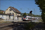 RABe 521 206 und RABe 521 205 in Welschingen.