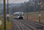 RABe 526 753 auf dem Weg nach Schaffhausen. Bietingen, Februar 2025.