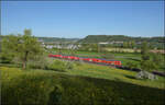 245 006 mit einer Dostogarnitur bei Dogern. April 2026.