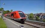 641 018 und 641 039 in Laufenburg (Baden). April 2026.