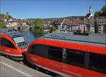 644 058 und 644 037 in Laufenburg (Baden). April 2026.