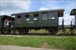 Kurzer Besuch beim Kanderli.

Wagen CPwi 31 ist ein Halbgepckwagen und kommt von der Wohlen-Meisterschwanden-Bahn in der Schweiz. Er wurde 1916 von der SIG in Neuhausen zur Erstausstattung der Bahn geliefert und bekam die Bezeichnung CF 31. Wollbach, Mai 2024.
