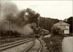 Saisonstart bei der Sauschwänzlesbahn. 

50 2988 im Bahnhof Fützen. April 2024.