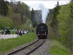 Saisonstart bei der Sauschwänzlesbahn. 

50 2988 am Haltepunkt Lausheim-Blumegg. April 2024.