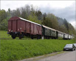 Saisonstart bei der Sauschwänzlesbahn. 

50 2988 in Fützen. April 2024.