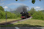 50 2988 mit Umbauwagen auf dem Weg nach Blumberg.