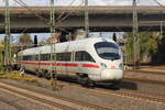 BR 411 009/509 ( G�strow ) als (ICE 1671 Hamburg-Altona -> Karlsruhe Hbf) bei der Ausfahrt HH-Harburg.