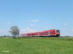 440 206-4 mit als RE 4073 Passau - Landshut - Mnchen bei Pulling bei Freising.