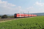 Nachschuss auf 440 810-0 und 440 325-9 als RB 58113 Würzburg - Treuchtlingen kurz vor ihrem Ziel.