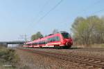 442 314-1 als RE 17067 Leipzig - Dresden bei Borsdorf bei Leipzig.