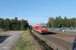 Nahaufnahme 610 012 als RE 3697 Hof nach Regensburg in Wiesau.