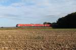 610 004 + xxx als RE 3696 Regensburg - Hof bei Oberteich.