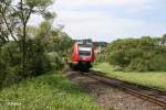 Nachschuss von 612 060-4 als RE 3007 nach Bayreuth bei Trebgast.