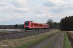 612 593 und 612 559 als RE 59316 Regensburg - Hof bei Oberteich.