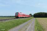 Nachschuss 612 126  Landkreis Amberg-Sulzbach + 612 als IRE 3088 Dresden - Nrnberg bei Oberteich.