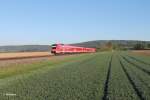 612 152 + 485 als RE 3691 Hof - Regensburg bei Oberteich.