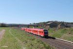 Nachschuss auf 612 463-0 und 612 557-9 als RE 3428 Hof - Nürnberg bei Neudes.