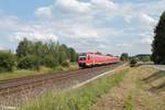 612 166 und ein Schwester Triebwagen als RE nach Hof bei Großwendern.