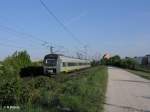 Nachschuss von 440 102 als AG84427 nach Plattling bei Obertraubling.