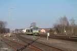 VT650 735 verlässt Marktredwitz als AG84586 Hof - Bayreuth.