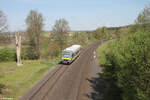 VT650 738 als RB97 84560 Bad Steben - Bayreuth bei Röslau.01.05.24