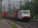 BR 186 144 von Akiem mit Containerzug durch HH-Harburg -> HH-Hafen.