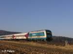 223 068 zieht den Mittags Alex nach Mnchen bei Oberteich.