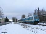 223 069 fhrt mit dem ALX37976 nach Hof in Wiesau/Oberpfalz ein.