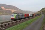 486 504 mit dem Wechselpritschenzug Gruber bei der Blockstelle Bodenthal.