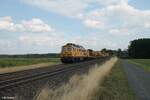 233 493 mit einem Bauzug aus Regensburg nach Hof bei Oberteich.