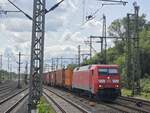 BR 152 149-1 DB Cargo mit Containerzug bei der Durchfahrt Hamburg-Harburg. 19.06.2025
