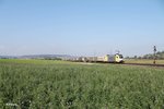 ES64 U2- 011 zieht ein KLV-Zug nach Süden kurz vor Treuchtlingen bei Wettelsheim.